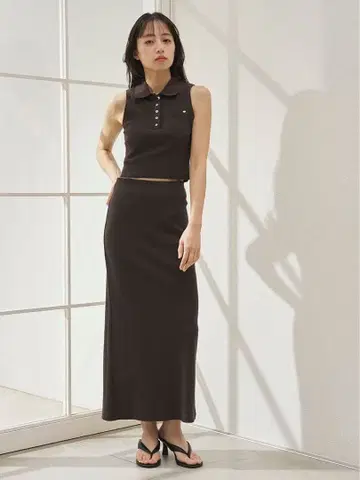 SNIDEL 폴로컷 셋업 미사용