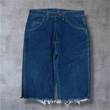90s USA제 Wrangler 하프 데님 W30 컷오프 아메카지