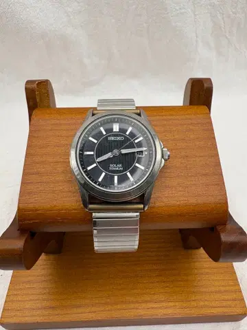 SEIKO 솔라 티타늄 V145-0AZ0 남성용 손목시계 작동품