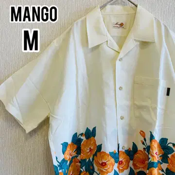 [ MANGO ] 망고 카리유시 의류 남성용 M 반팔 하이비스커스 오키나와