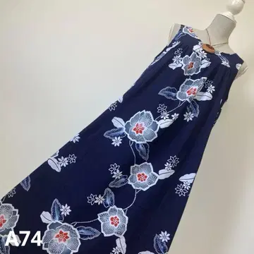 유카타 리메이크 원피스 유카타 옷감 넉넉한 원피스 초 롱 기장