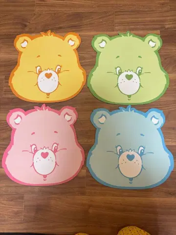 Care Bears 페이스 매트 4장 세트