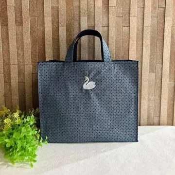 = handmade = 왕관 swan 자수 장식 종이 봉투형 토트백