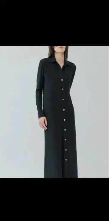 롱 셔츠 블랙 긴팔
