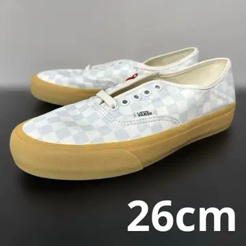 26cm 반스 오센틱 체크 블루 검솔 블루