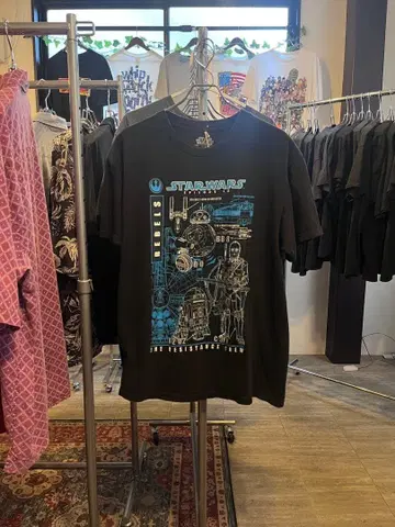00s 스타 워즈 무비T 그래픽 블랙 C3PO R2D2