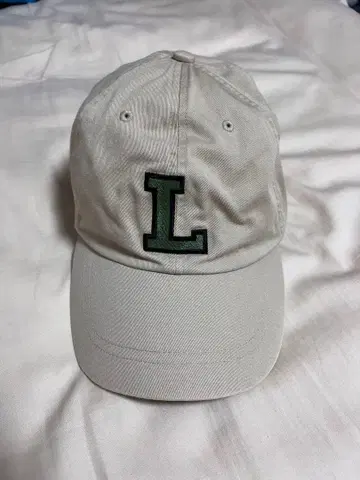 LACOSTE 캡 베이지 L 로고 자수
