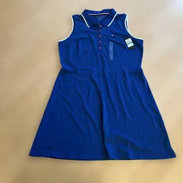 TOMMY HILFIGER 폴로 원피스 블루 L 새상품