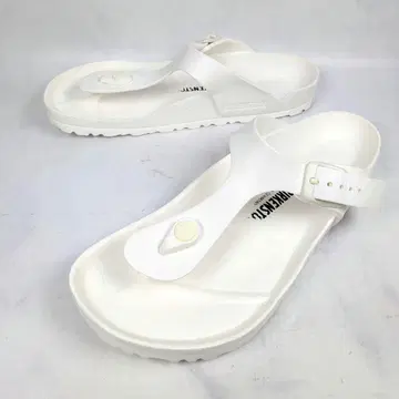 Birkenstock 기제 플립플랍 화이트 스테디셀러 38 24.5