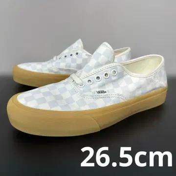 26.5cm 반스 오센틱 체크 블루 검솔 블루