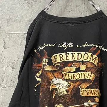 NRA 이글 빅 프린트 미국 밀리터리 T셔츠