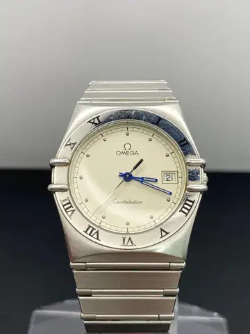 즉시 사용 가능 OMEGA Constellation 손목시계 데이트 쿼츠 얇은 타입