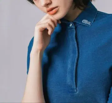 라코스테 인디고 피케 셔츠 5부 소매 38