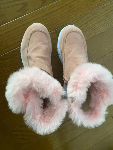 퍼 스웨이드 느낌 부티 핑크