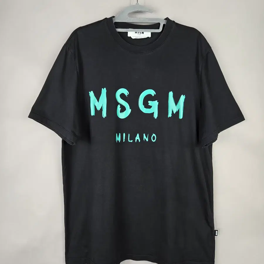 [무료배송]MSGM 남성 S 기본 로고 반팔티 반팔 티셔츠 블랙