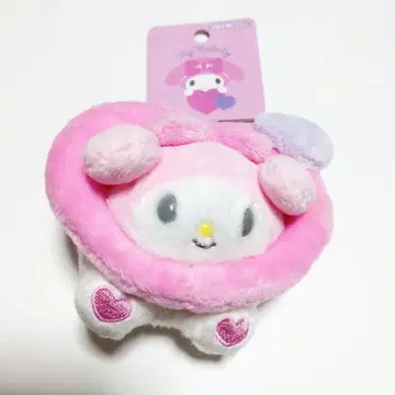 산리오 마이멜로디 봉제 인형 마이멜로디 하트형 마스코트 홀더
