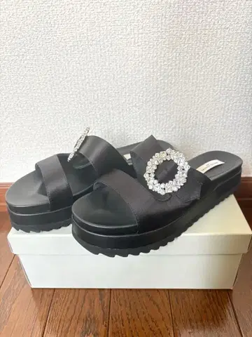 UNITED ARROWS 비쥬 샌들 블랙 S 사이즈