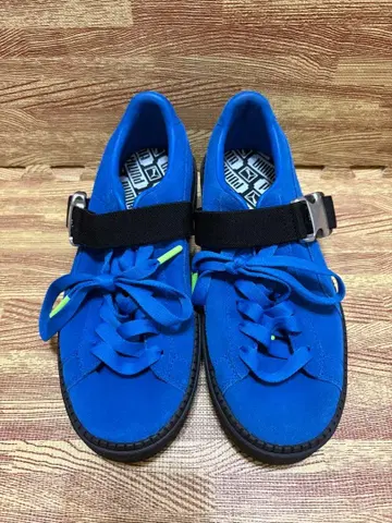 PUMA 스니커즈 블루 블랙 버클 24cm