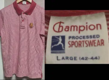Champion 런택 보더 피케 셔츠 빈티지 셔츠