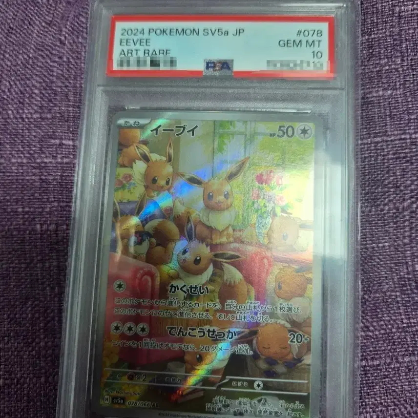 포켓몬 2024 포켓몬카드 이브이 ART RARE 10 등급
