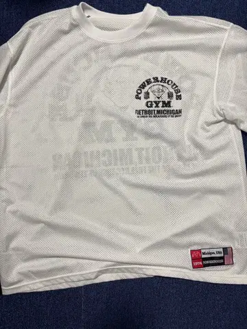 POWERHOUSE GYM 메쉬T셔츠 화이트