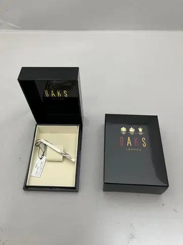 DAKS LONDON 넥타이핀 실버 컬러 박스 포함