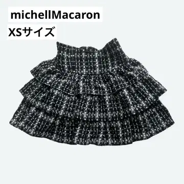 michellMacaron 슬림 레그가 되는 트위드 스커트 이너 팬츠 포함