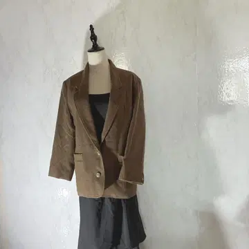 90s 빈티지 테일러드 재킷 골드 버튼