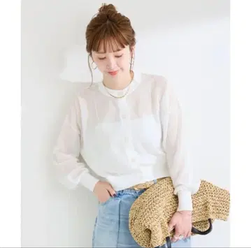 BC.STOCK 손세탁 가능/시어 크루 가디건