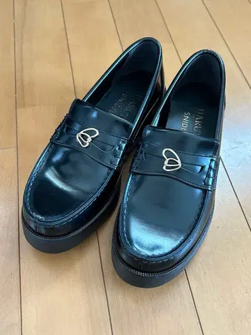HARUTA SNIDEL 콜라보 플랫폼 로퍼 가죽 신발
