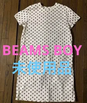 BEAMS BOY 도트 무늬 반팔 원피스