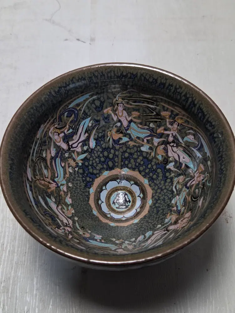 송대 철화 선녀문 다완 지름13cm