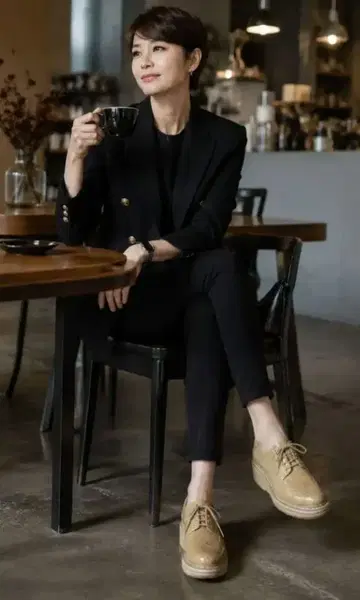 새상품급 천연 가죽 에나멜 윙 칩 메달리온 레이스업 슈즈 37
