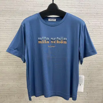 mila schon 반팔 T셔츠 블루 로고 자수