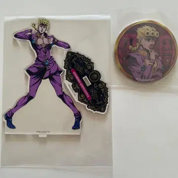 JOJO 죠죠월드 죠르노 아크릴 스탠드 캔뱃지 세트