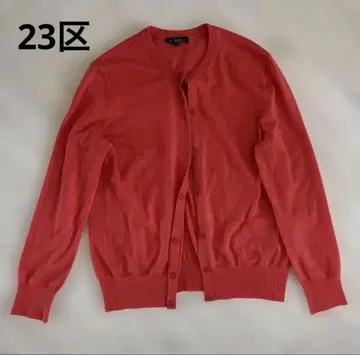 23구 가디건 코랄 핑크 긴팔 38