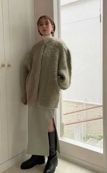 CLANE 슬릿 스커트 민트