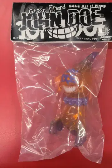 SOFT VINYL TOY Ghost Friend JELLY ROGER JOHN DOE 클리어 오렌지 성형/보라색