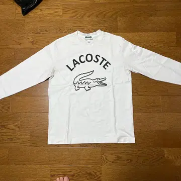 LACOSTE 라코스테 빅 로고 긴팔 티셔츠 롱티 화이트 (일본 M 사이즈 상당)