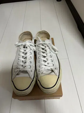 컨버스 올스타 레더 로우컷 화이트