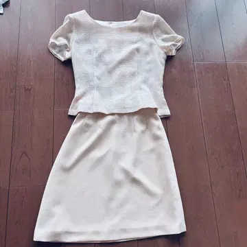 도쿄 블라우스 여성용 스커트 셋업 아이보리