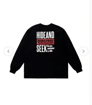 새상품 L 사이즈 HIDEANDSEEK L/S 티셔츠 블랙