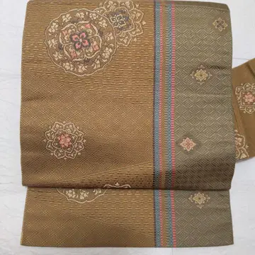 순수 실크 화문 직조 하카타 나고야 오비 (약 24cm) (121)