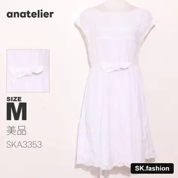 새상품급 anatelier 원피스 프렌치 슬리브 플레어 허리 리본