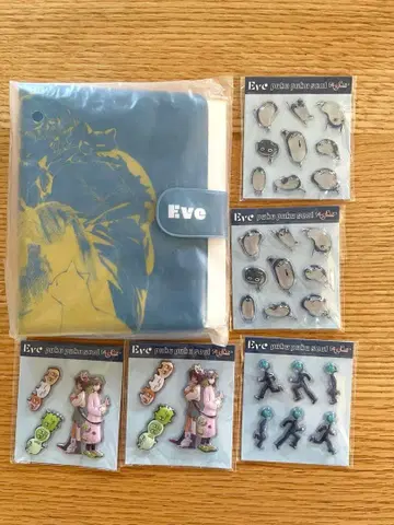미개봉 새상품 Eve Re:Smile 앱 복권 F상 씰북 & J상 씰 5개 세트
