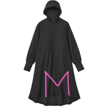 미사용 새상품 워크맨 쿨 발수 UV 롱 후드티 블랙 M