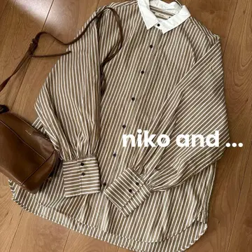 미사용 새상품 택 없음 niko and - 머서 카라 2WAY 셔츠