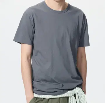 UNIQLO 크루넥T셔츠 그레이 남성용
