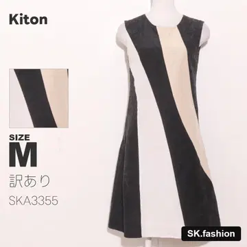 하자품 Kiton 원피스 무릎 기장 슬리브리스 절개 백 지퍼