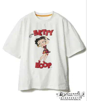 LOUDMOUTH 새상품 BettyBoop 골프 프린트 T셔츠 화이트 M
